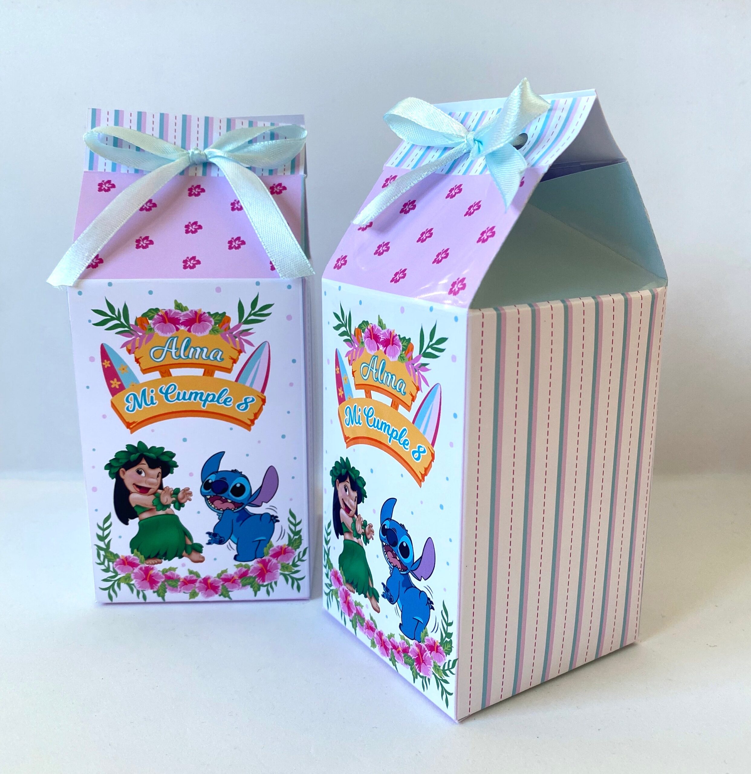 Box Milk Lilo y Stitch Party Favours  Party Box Lovely - Personalized  Stationery Party Supplies