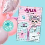 Printable Lol Surprise Invitation