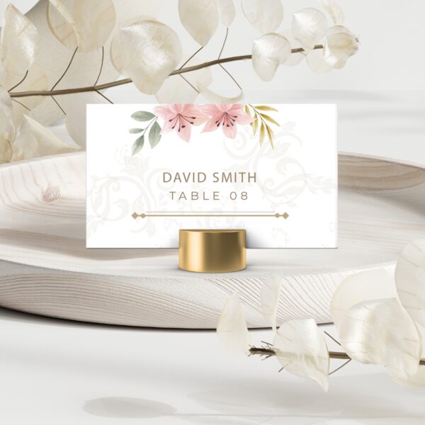 “Modern Romantic Wedding Place Card”