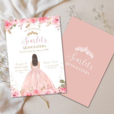 Blush Pink and Gold Quinceanera