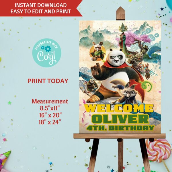 Kung Fu panda Welcome Sign