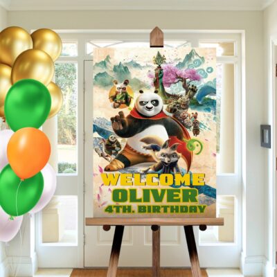 Personalized Po welcome sign for 4th birthday celebration