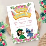 lilo and Stitch birthday invitation for boys and girls – Lilo & Stitch party theme – digital download