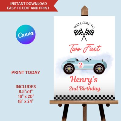 two fast welcome sign