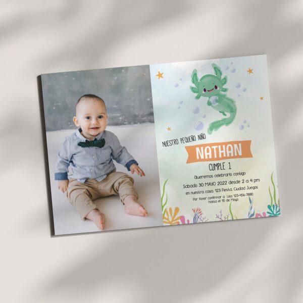 Axolotl Birthday Party Bundle | Editable Under the Sea Birthday Decorations, Corjl Template, Printable Invitation, Welcome Sign, Party Decor